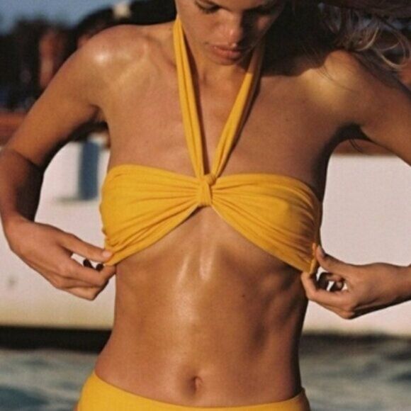 Faithfull the Brand Locales Bikini Top Sun Yellow US 2/ XS - Picture 1 of 7